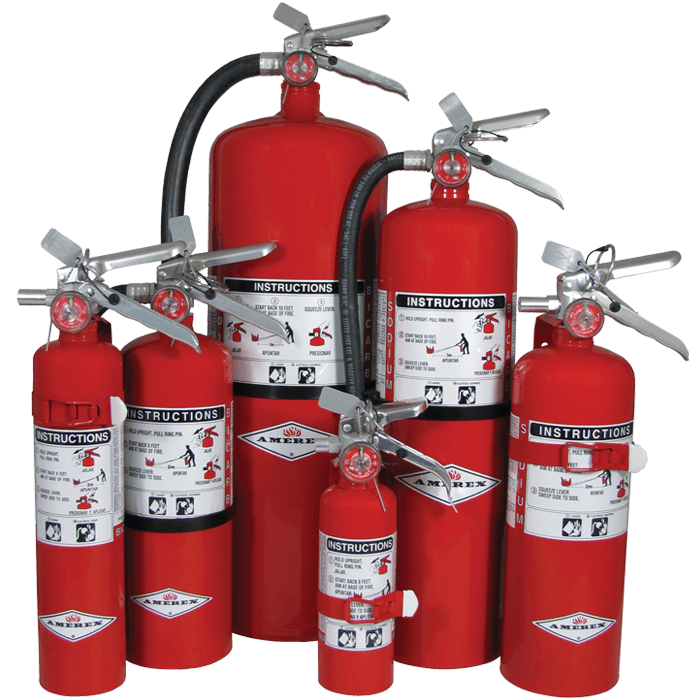 Dry chemical fire extinguishers